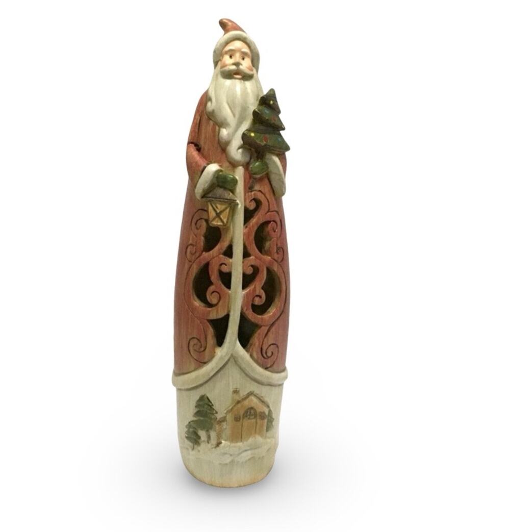 Tall Holiday Santa Figurine
